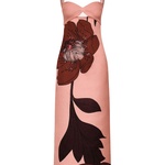 Johanna Ortiz Rose Powerful Stitches Ankle Dress - Vermillion
