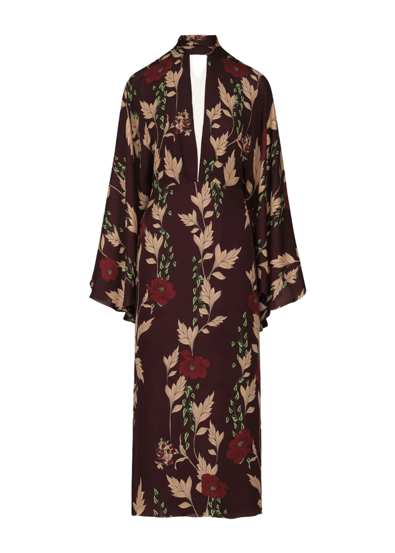 Johanna Ortiz Wine Parajes Lejanos Ankle Dress - Vermillion