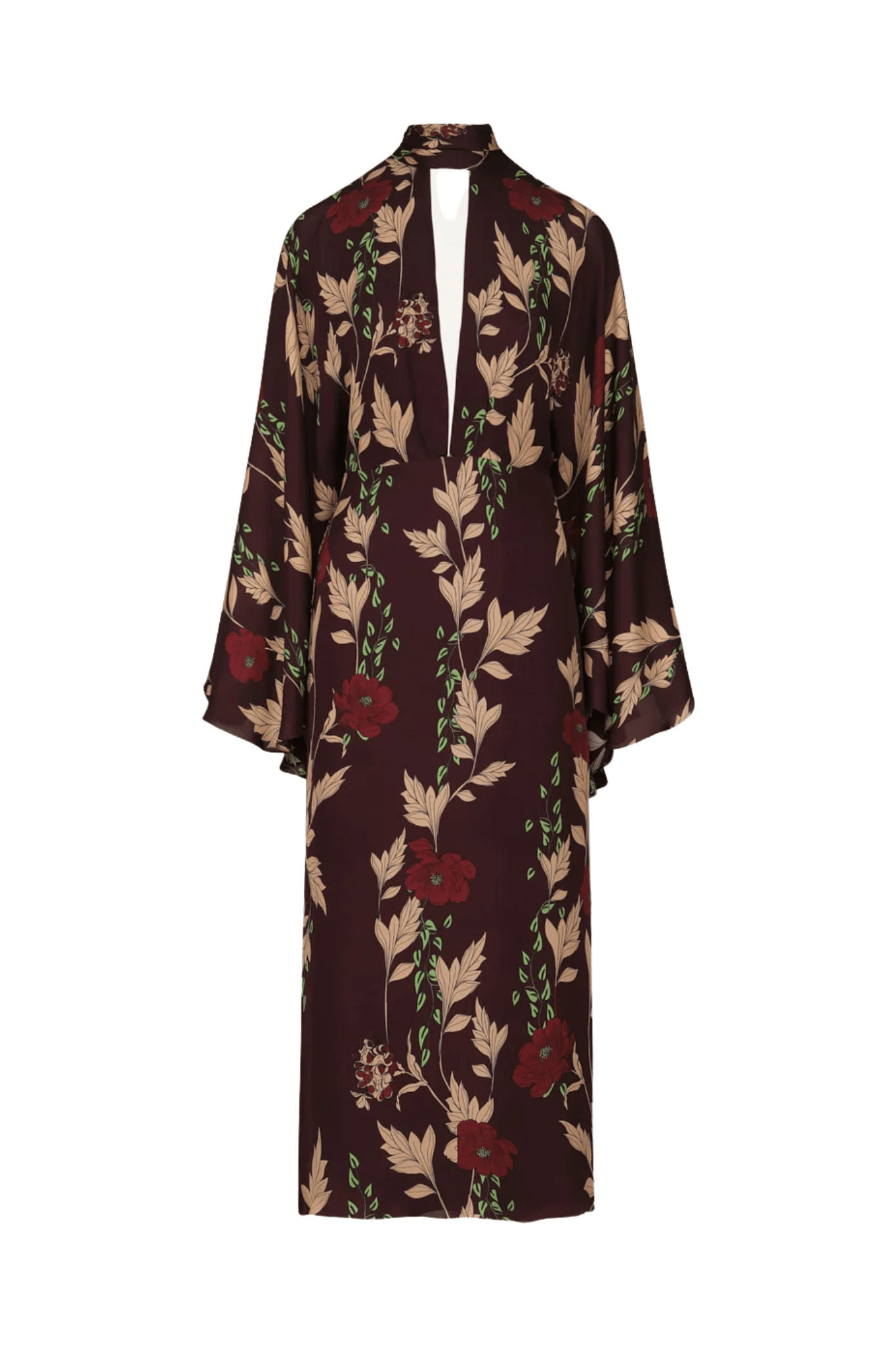Johanna Ortiz Wine Parajes Lejanos Ankle Dress - Vermillion