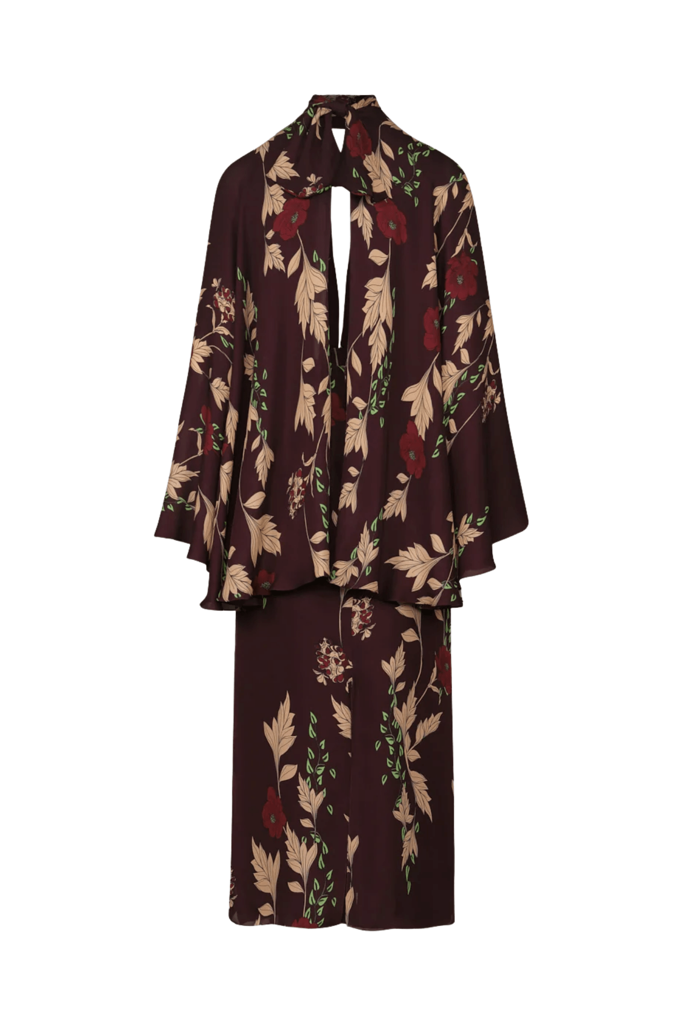 Johanna Ortiz Wine Parajes Lejanos Ankle Dress - Vermillion