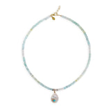 Joie DeGiovanni Gemburst Diamond Aquamarine Necklace - Vermillion