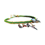 Joie DiGiovanni Green with Envy Lucky Charm Silk Rocker Choker - Vermillion