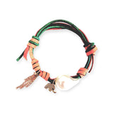 Joie DiGiovanni Lucky Elephant Baroque Pearl Chain Rocker Bracelet - Vermillion