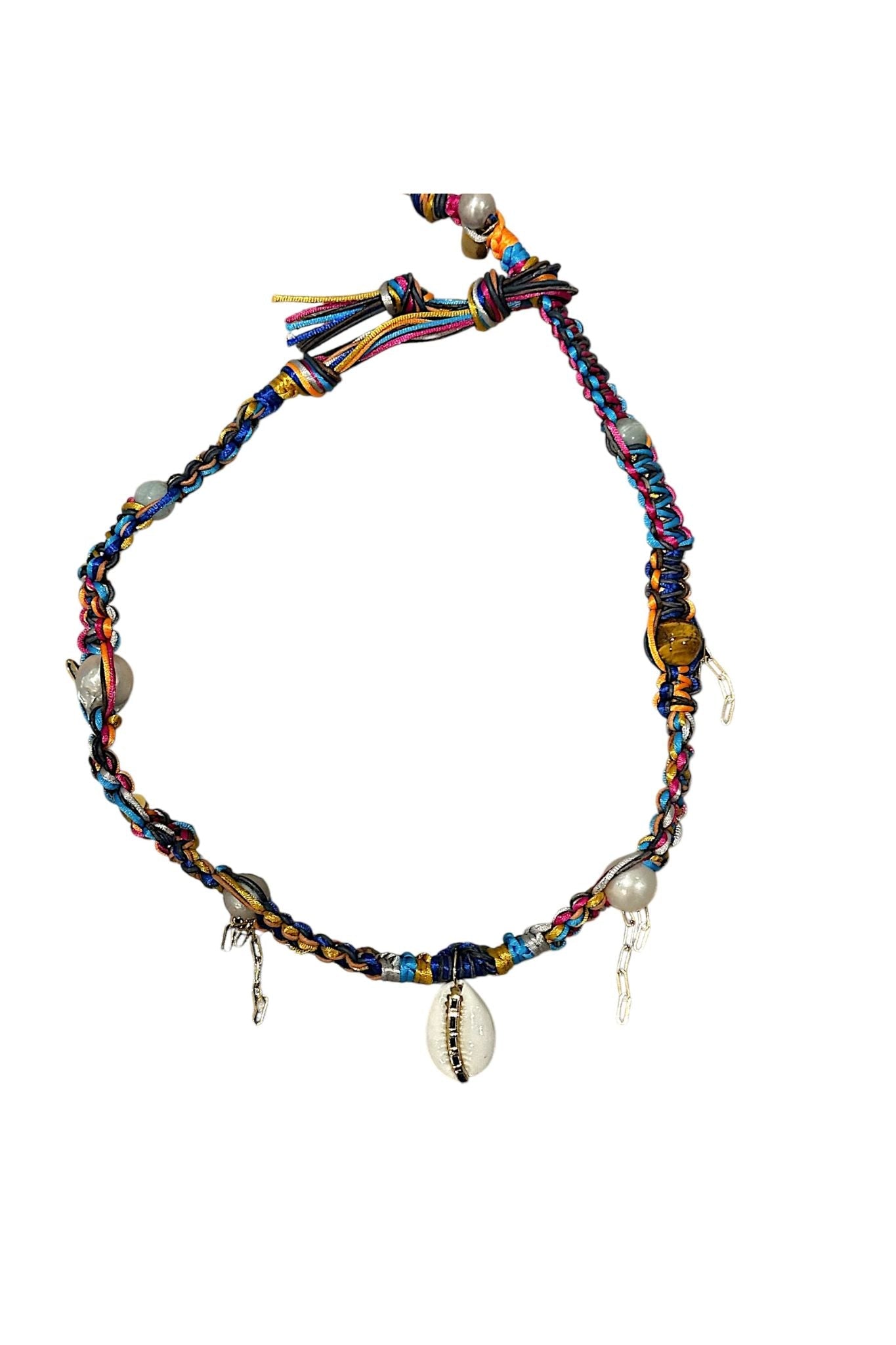 Joie DiGiovanni Royal Blue Sapphire Cowrie Shell Rocker Choker - Vermillion