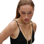 Julietta Pearl Drop Linea Necklace - Vermillion