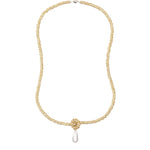 Julietta Pearl Drop Linea Necklace - Vermillion