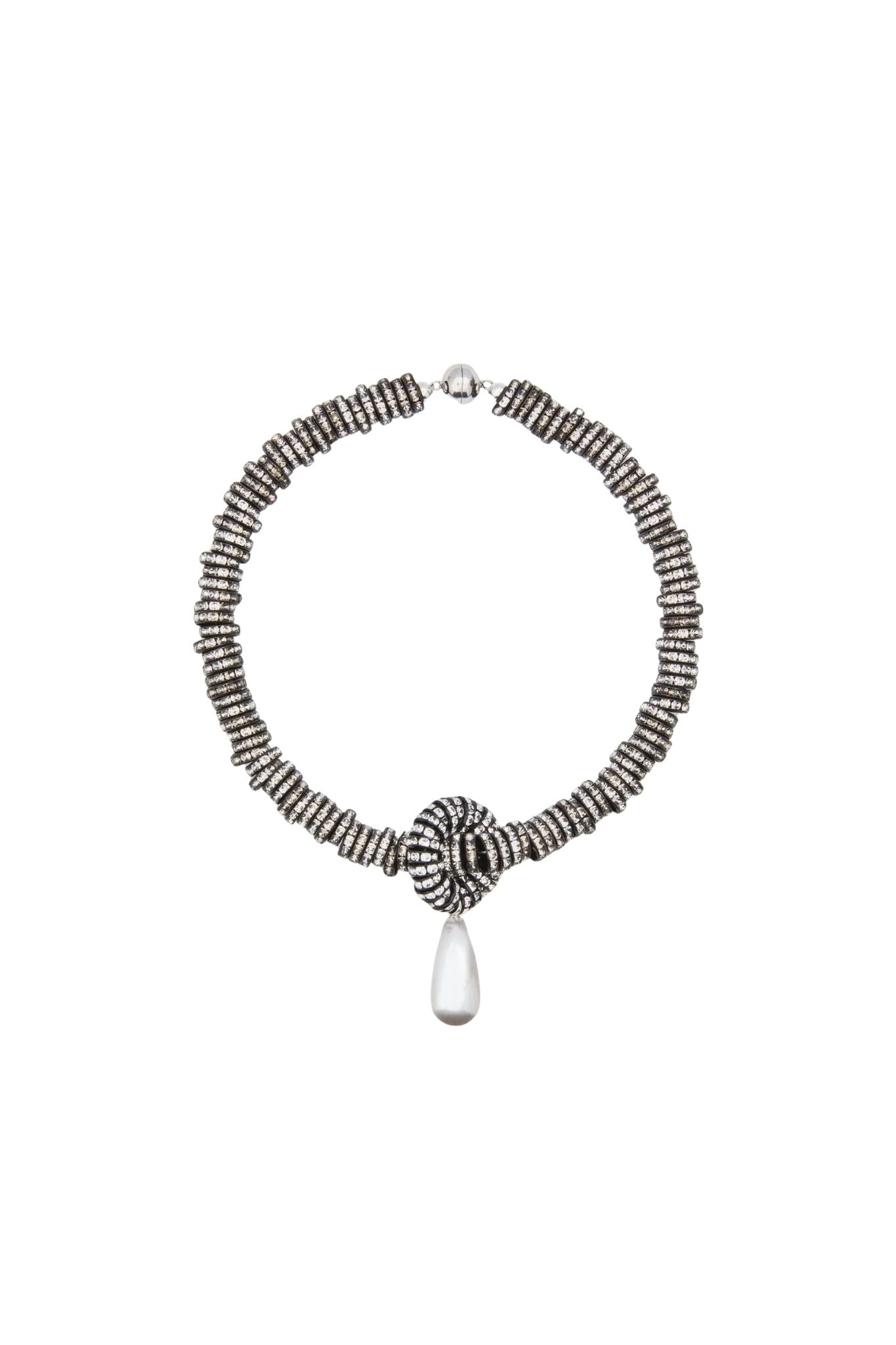 Julietta Pearl Drop Necklace - Vermillion