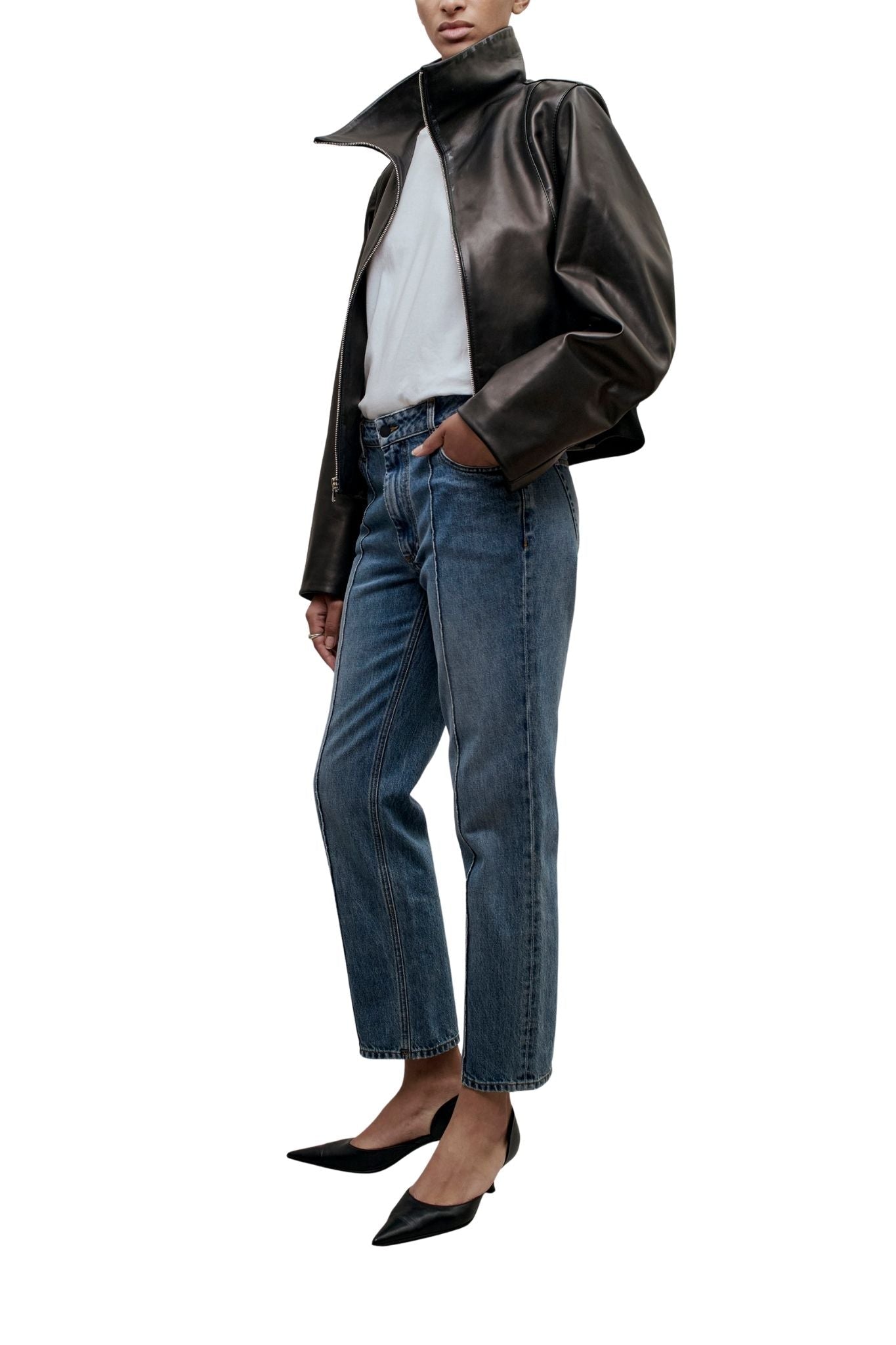 Kallmeyer Liam Leather Bomber - Vermillion