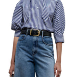 Kallmeyer Lilette 3/4 Sleeve Button Down - Vermillion