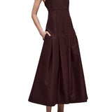 Kallmeyer Maeve Pleated Dress - Vermillion