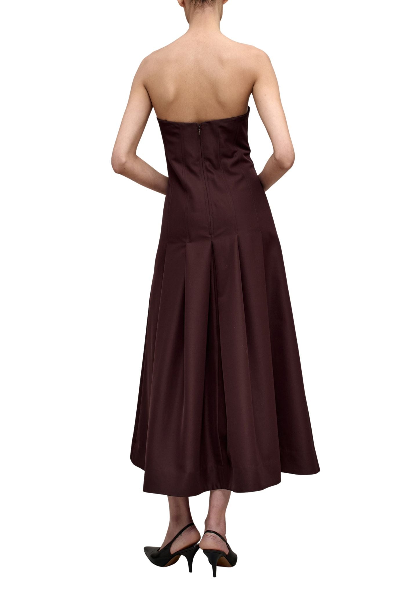 Kallmeyer Maeve Pleated Dress - Vermillion