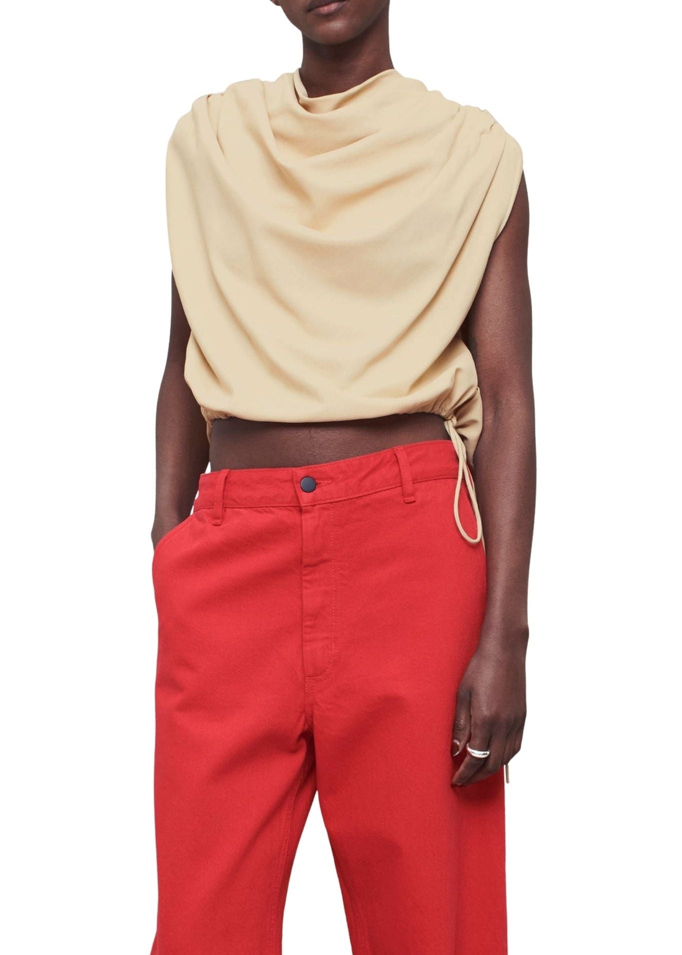 Kallmeyer Naia Draped Top - Vermillion