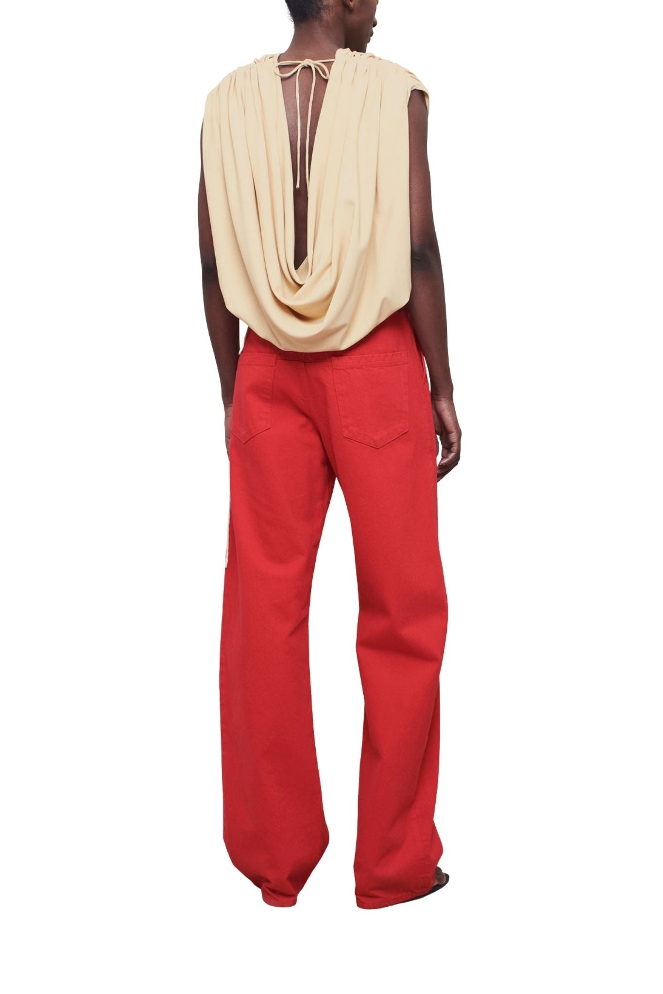 Kallmeyer Naia Draped Top - Vermillion