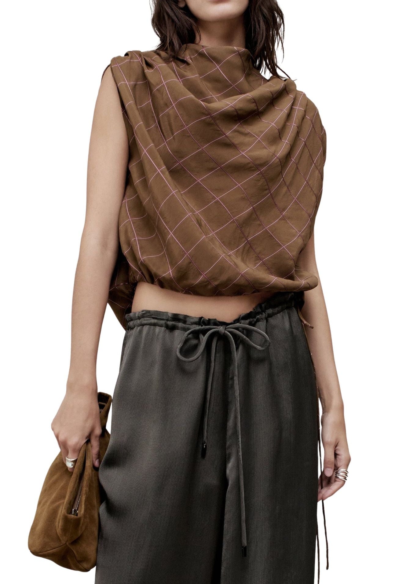 Kallmeyer Naia Draped Top - Vermillion