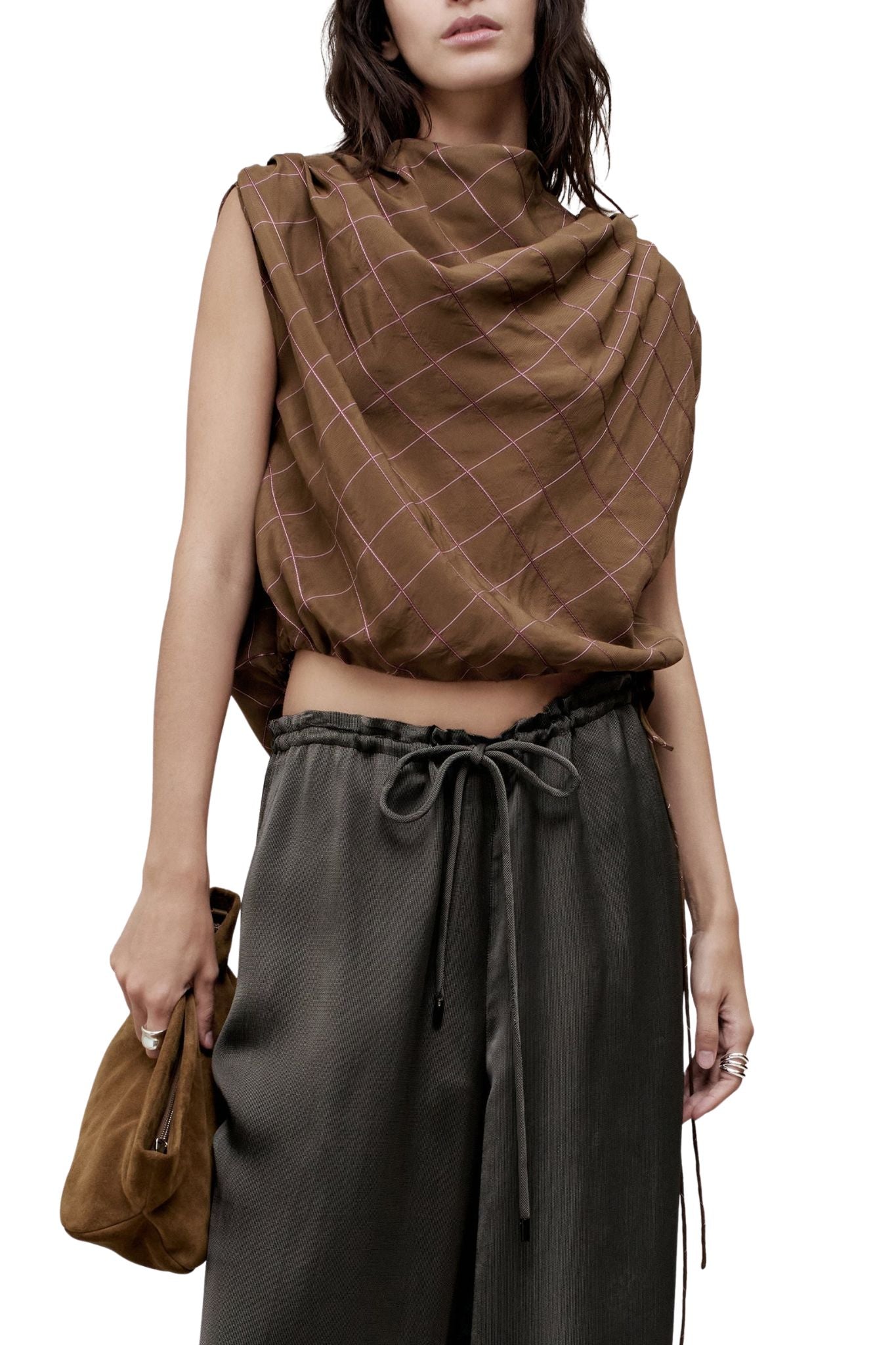 Kallmeyer Naia Draped Top - Vermillion