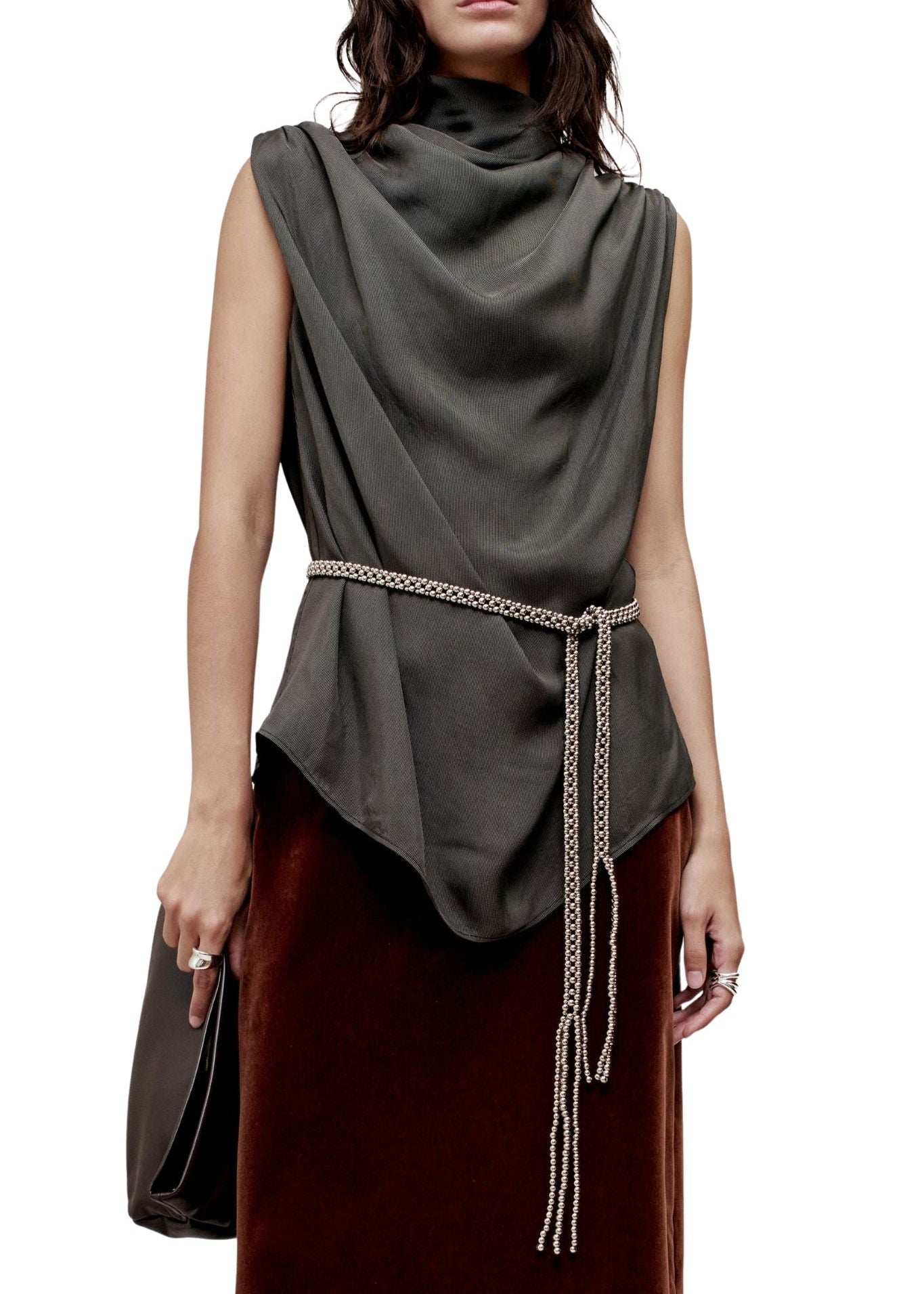 Kallmeyer Penny Draped Top - Vermillion