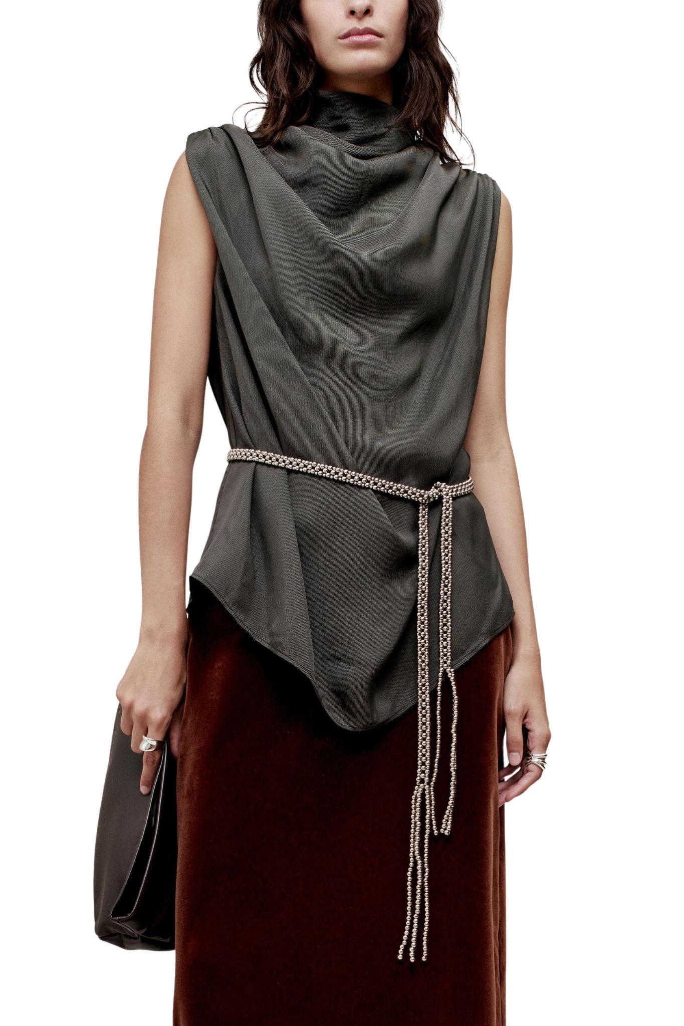 Kallmeyer Penny Draped Top - Vermillion