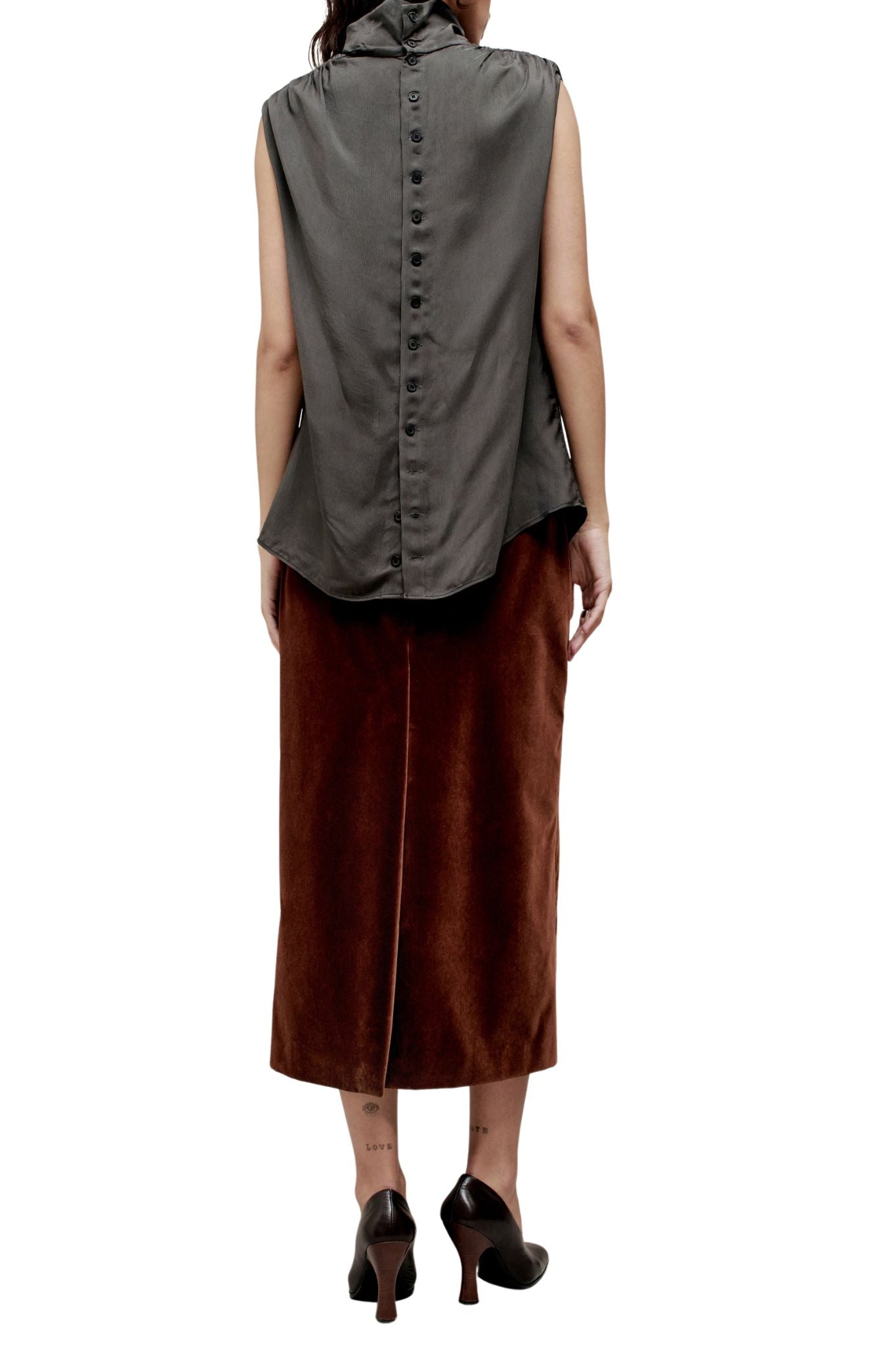 Kallmeyer Penny Draped Top - Vermillion