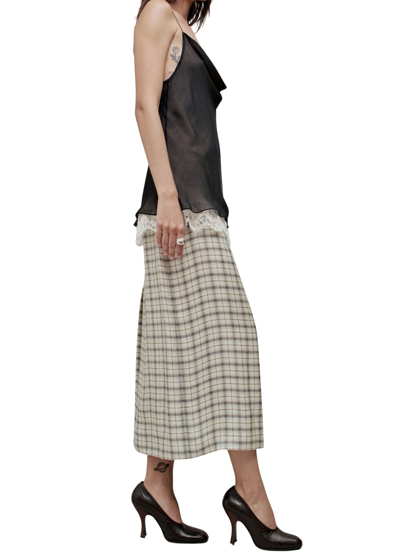 Kallmeyer Zia Cowl Spaghetti Tank - Vermillion