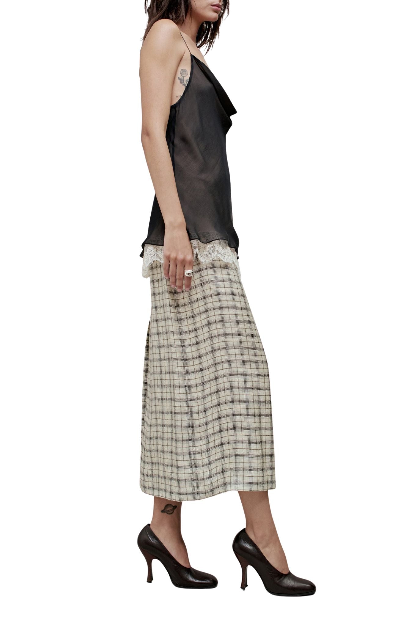 Kallmeyer Zia Cowl Spaghetti Tank - Vermillion