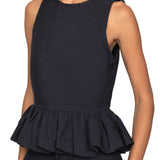 Sea Roni Solid Boat Neck Top