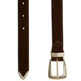 Khaite Benny Belt Gold Buckle (30mm) - Vermillion