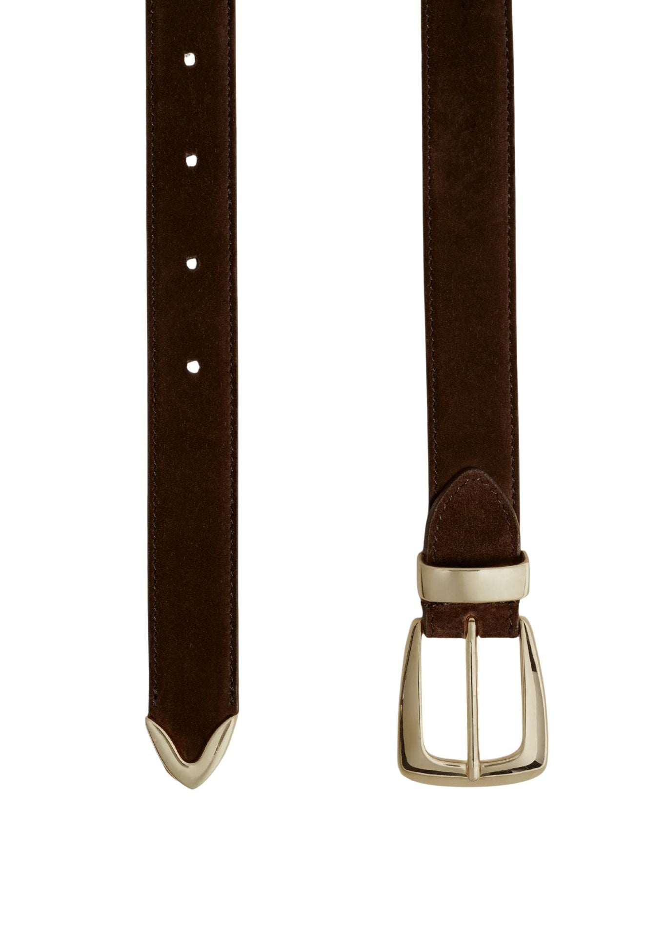Khaite Benny Belt Gold Buckle (30mm) - Vermillion