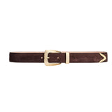 Khaite Benny Belt Gold Buckle (30mm) - Vermillion