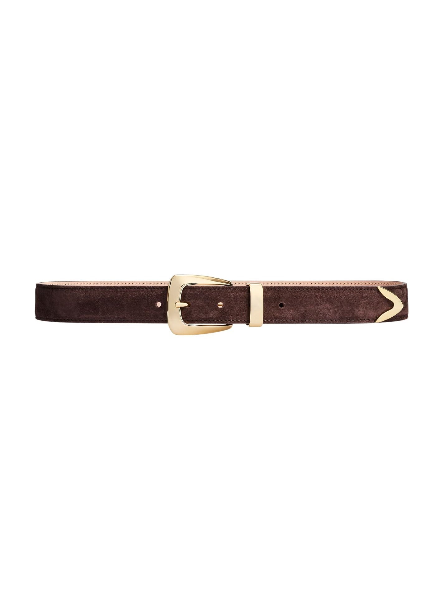 Khaite Benny Belt Gold Buckle (30mm) - Vermillion