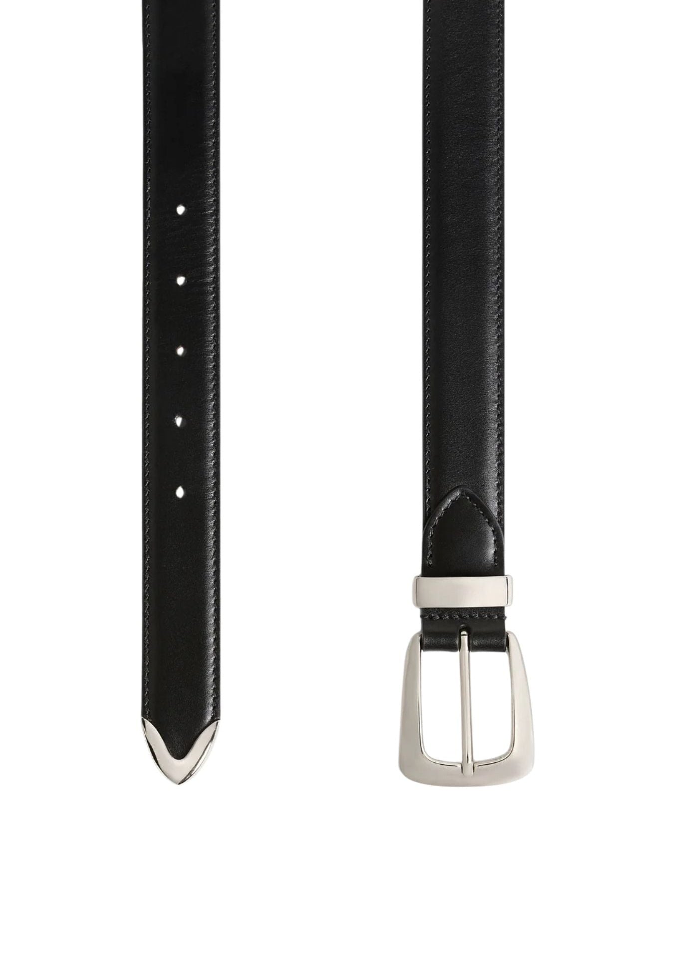 Khaite Benny Belt Silver Buckle (30mm) - Vermillion