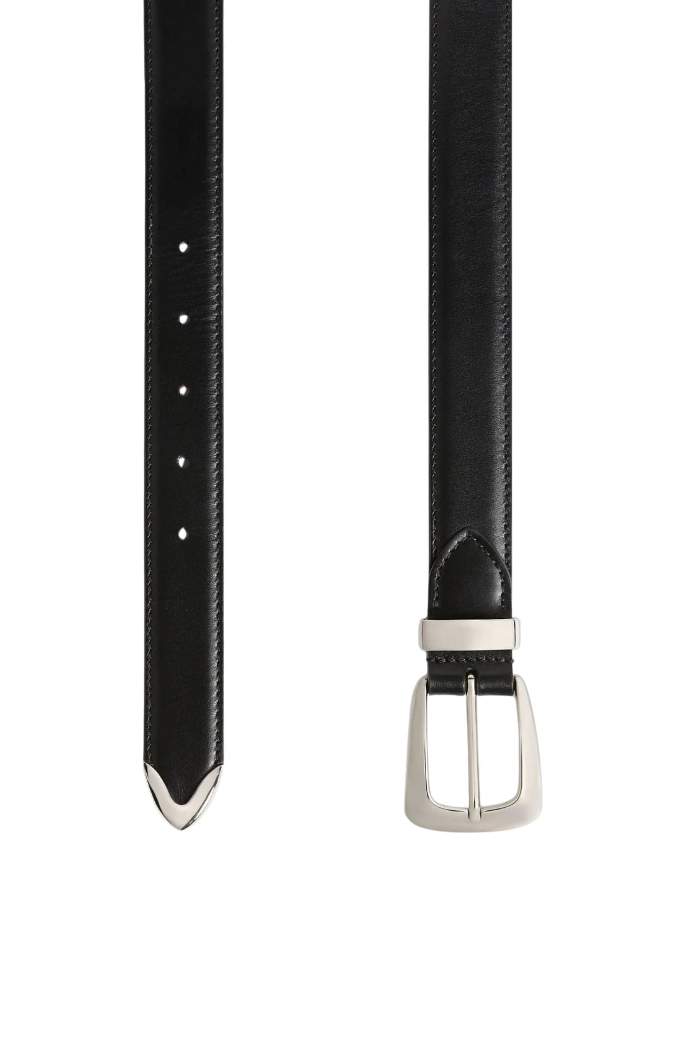 Khaite Benny Belt Silver Buckle (30mm) - Vermillion