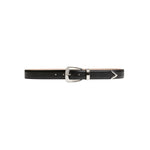 Khaite Benny Belt Silver Buckle (30mm) - Vermillion