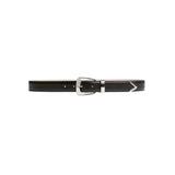 Khaite Benny Belt Silver Buckle (30mm) - Vermillion