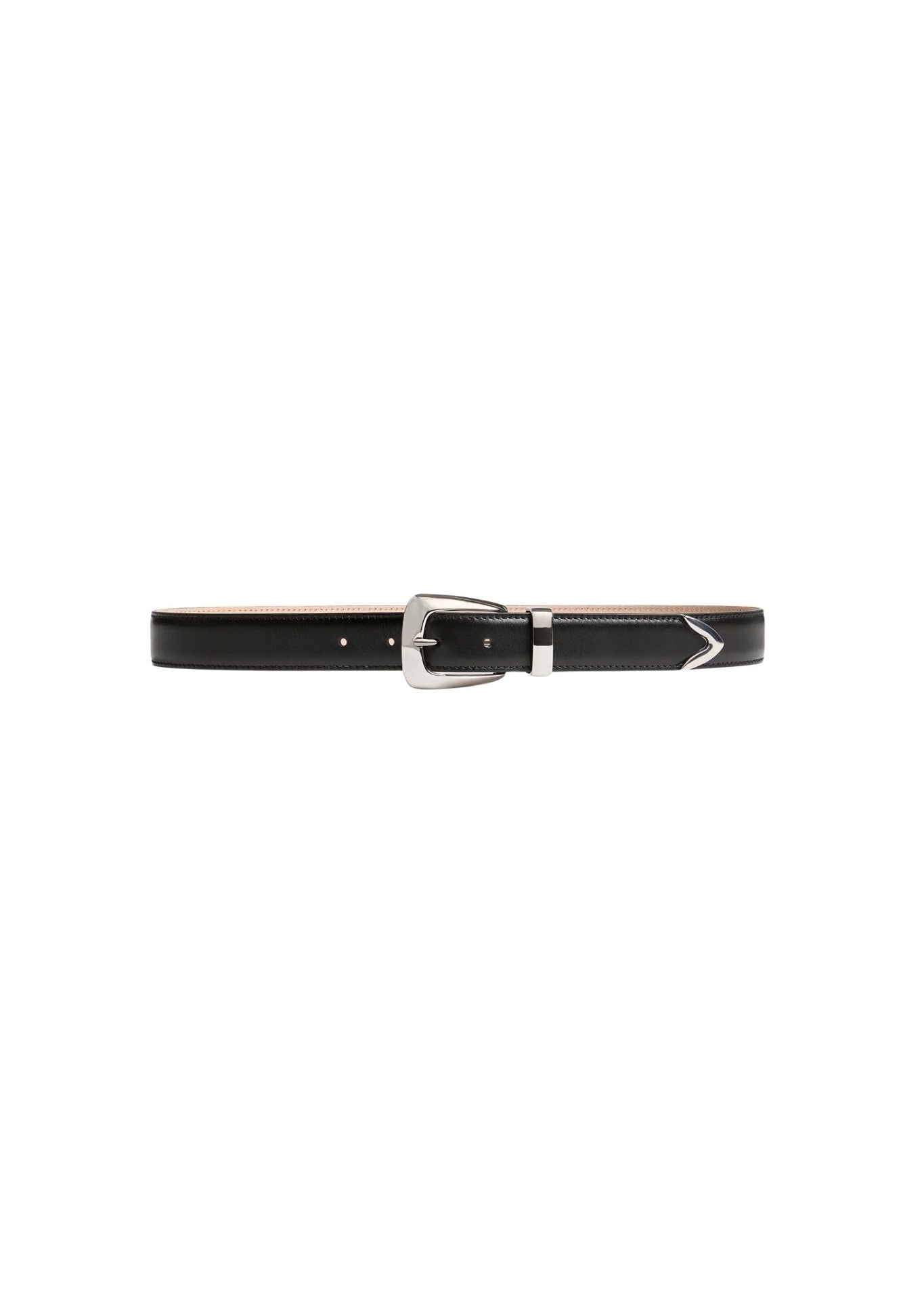 Khaite Benny Belt Silver Buckle (30mm) - Vermillion