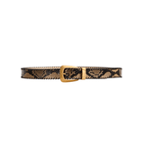Khaite Benny Belt W/ Whipstitch Gold - Vermillion