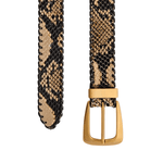 Khaite Benny Belt W/ Whipstitch Gold - Vermillion
