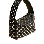 Khaite Elena Shoulder Bag w/ Silver Studs - Vermillion