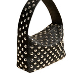 Khaite Elena Shoulder Bag w/ Silver Studs - Vermillion