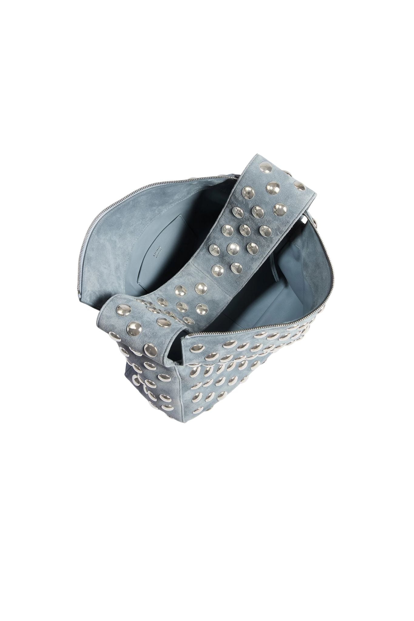 Khaite Elena Small Handbag w/ Silver Studs - Vermillion