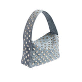 Khaite Elena Small Handbag w/ Silver Studs - Vermillion