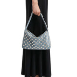 Khaite Elena Small Handbag w/ Silver Studs - Vermillion