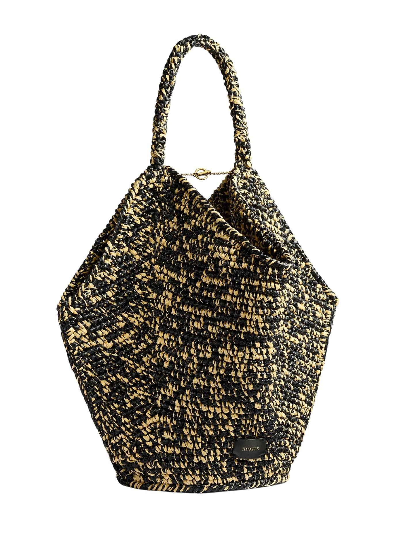 Khaite Lotus Medium Raffia Tote - Vermillion