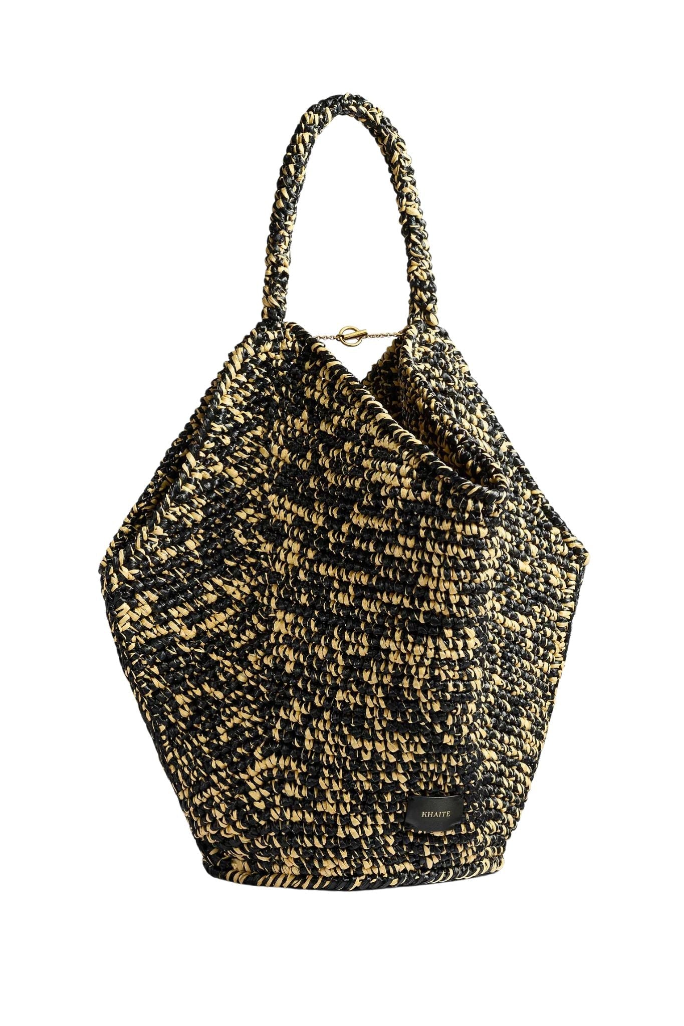 Khaite Lotus Medium Raffia Tote - Vermillion