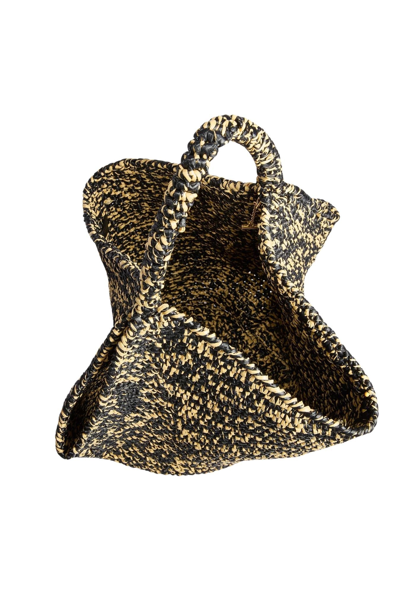 Khaite Lotus Medium Raffia Tote - Vermillion