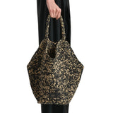 Khaite Lotus Medium Raffia Tote - Vermillion