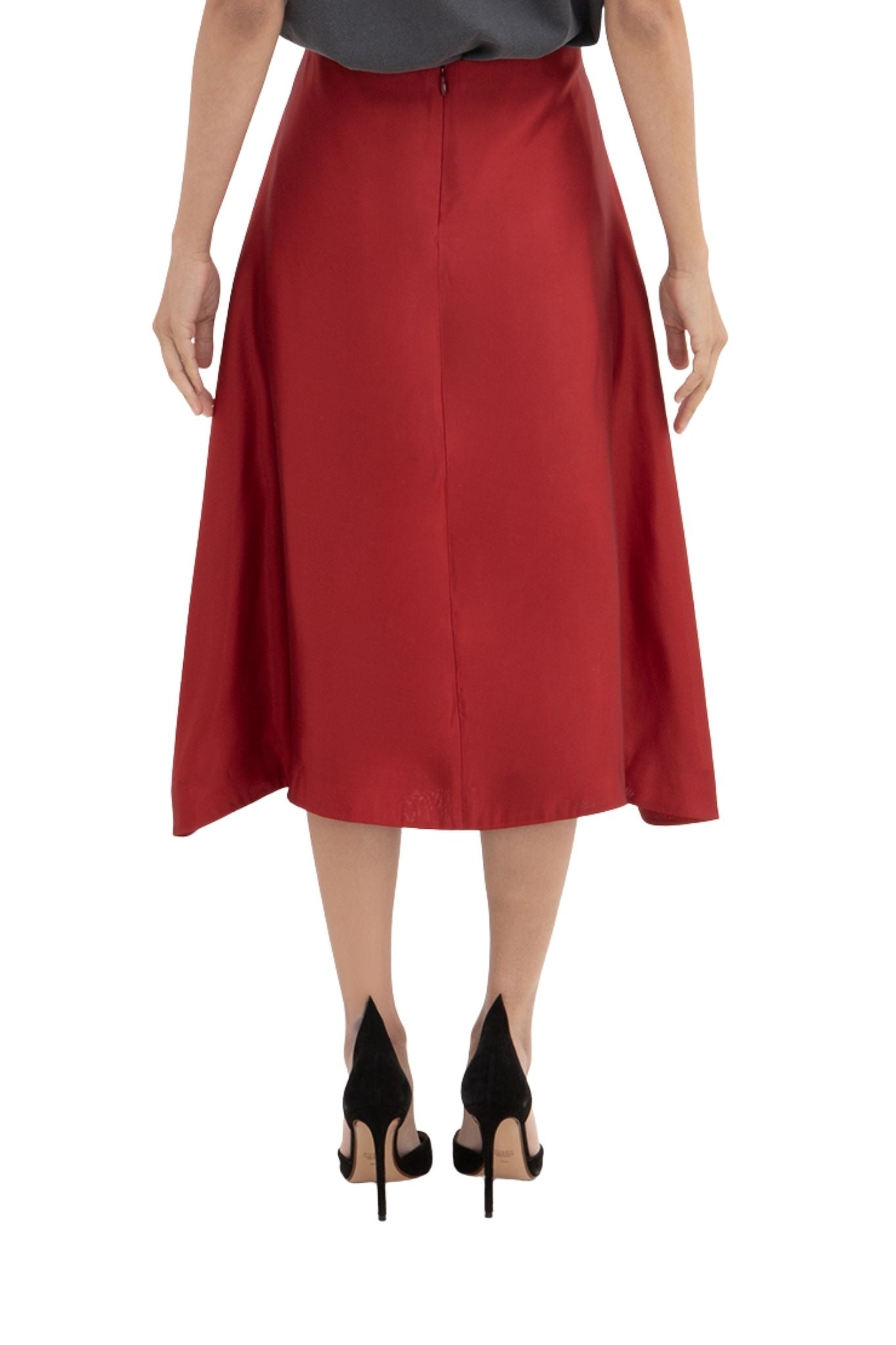 Khaite Nania Skirt - Vermillion