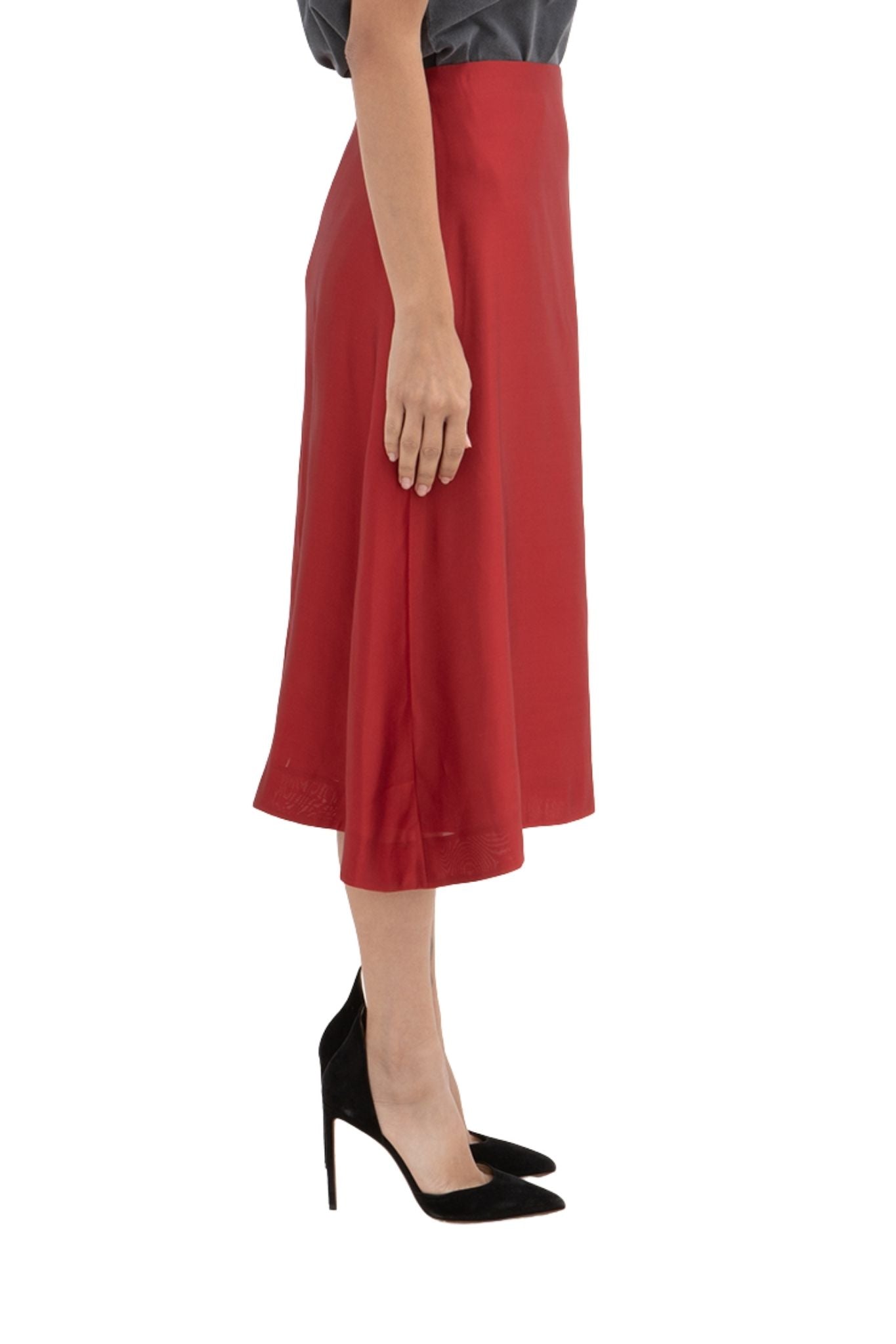 Khaite Nania Skirt - Vermillion