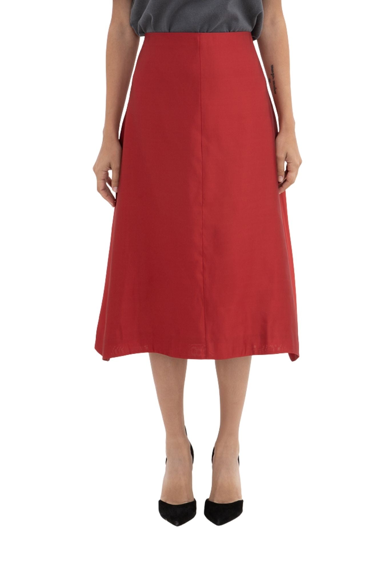 Khaite Nania Skirt - Vermillion
