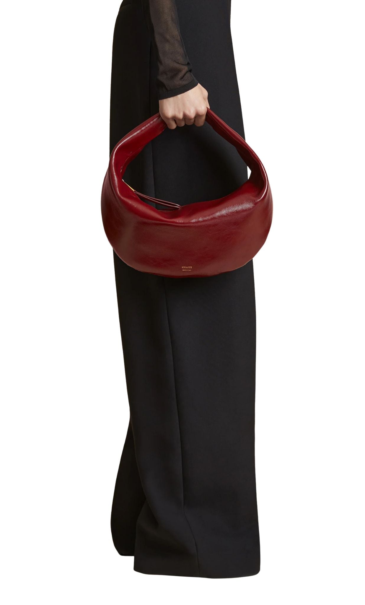 Khaite Olivia Hobo Medium - Vermillion