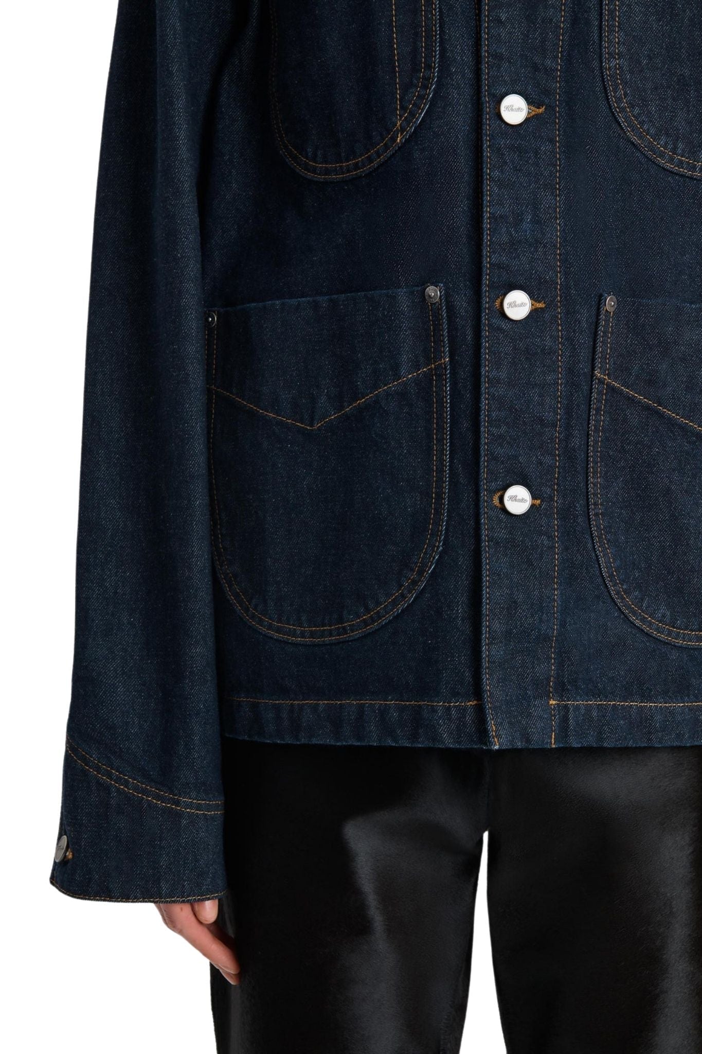 Khaite Wyatt Jacket with Corduroy Collar - Vermillion